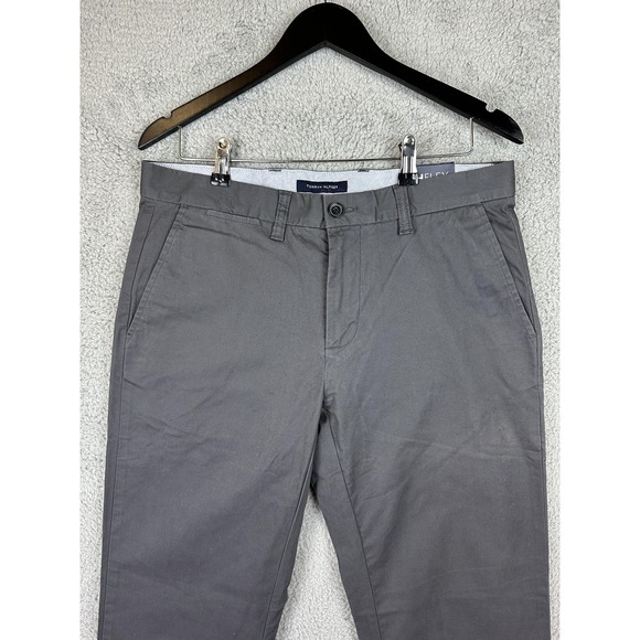 Tommy Hilfiger Pants Mens 32x32 Gray TH Flex Stretch Chino Casual Classic  NWT